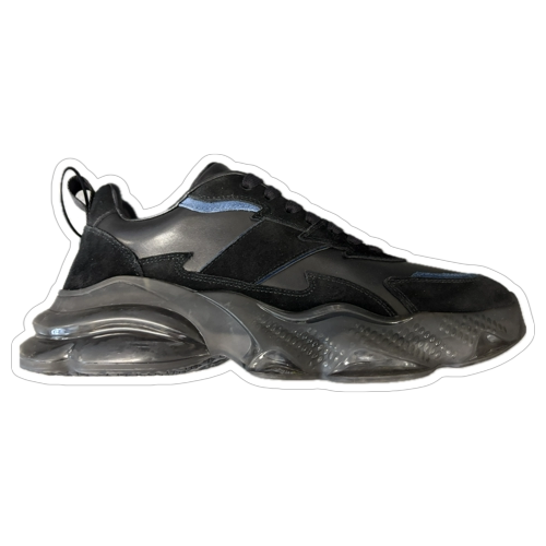 Shark Sneakers- Black & Blue Luxury Sneakers