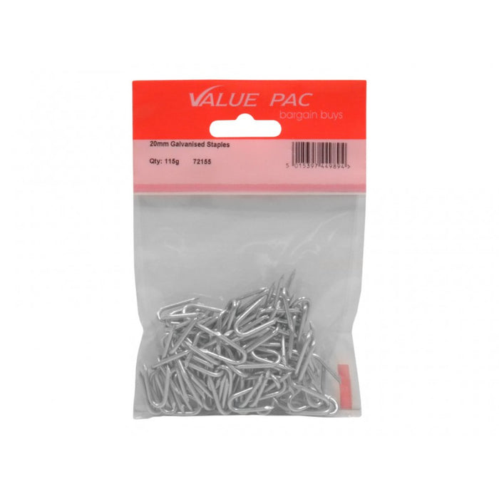 20mm Galv Staples 100g