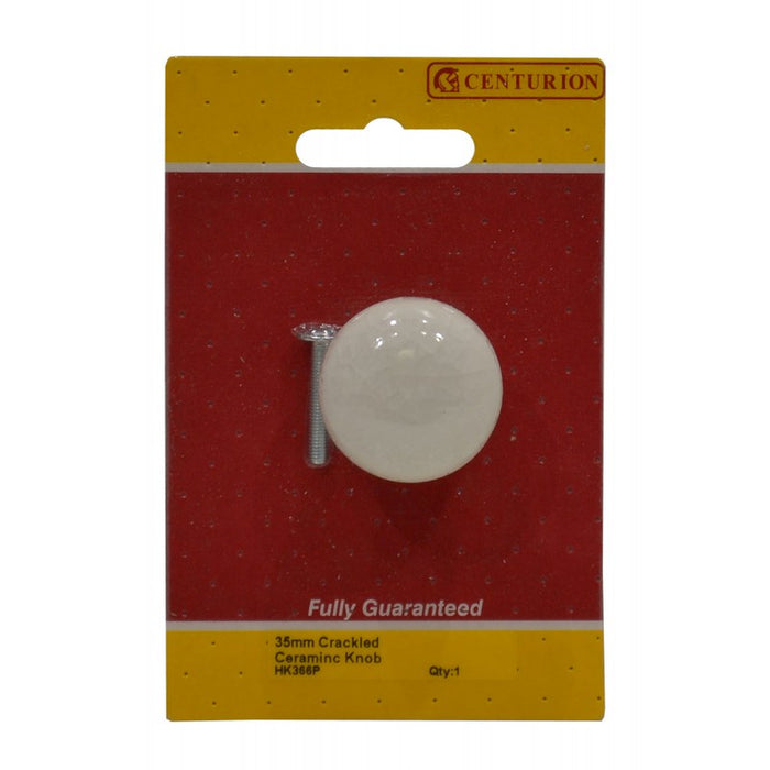 35mm Crackled Ceramic Knob