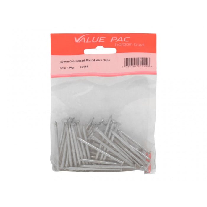50mm Galv.Round Wire Nails 100g