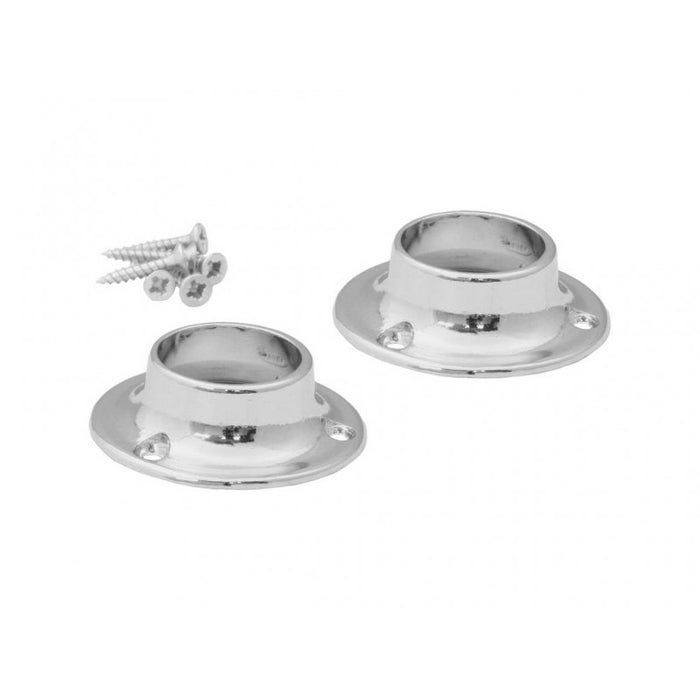 25mm (1") CP Wardrobe Rod Sockets