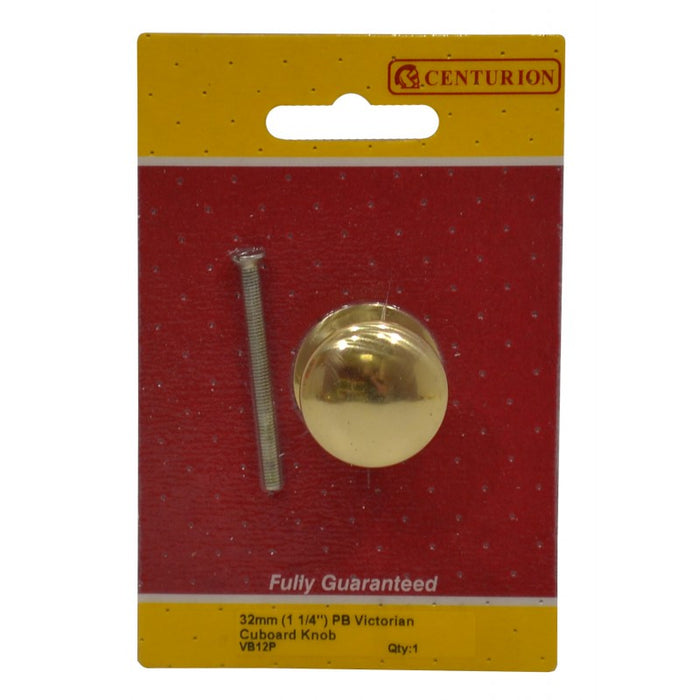 32mm (1 1/4") PB Victorian Cupboard Knob