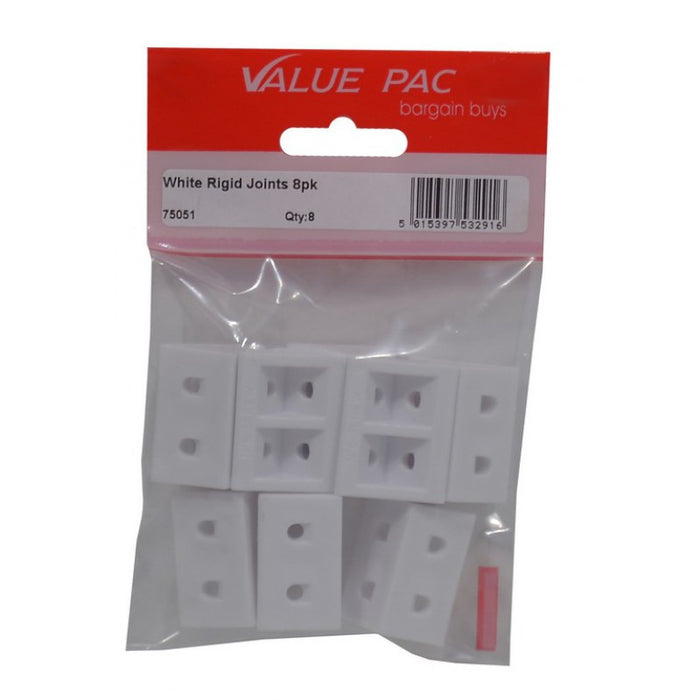 White Rigid Joints 8pk