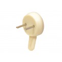 22mm Plastic Hard Wall Picture Hooks 7pk