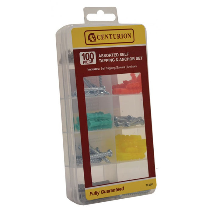 100 Piece Assorted Self Tapping & Anchor Set