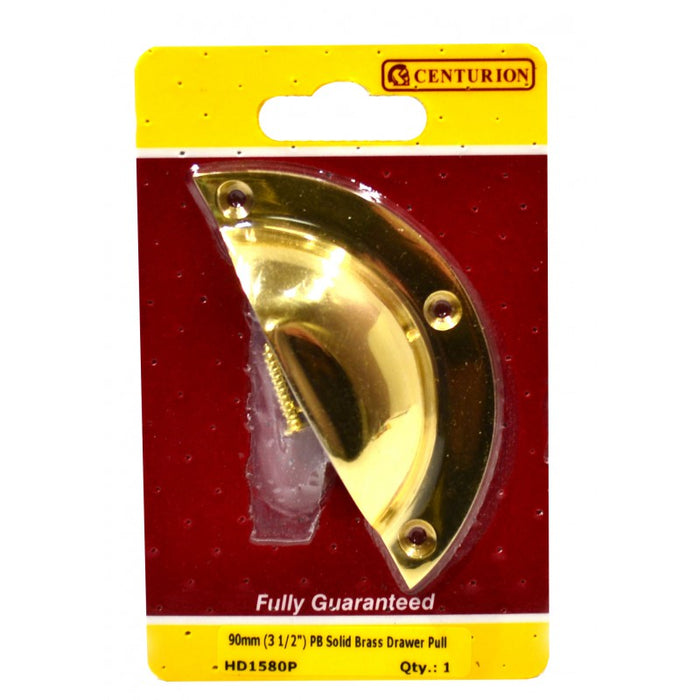 90mm (3 1/2") PB Solid Brass Drawer Pull