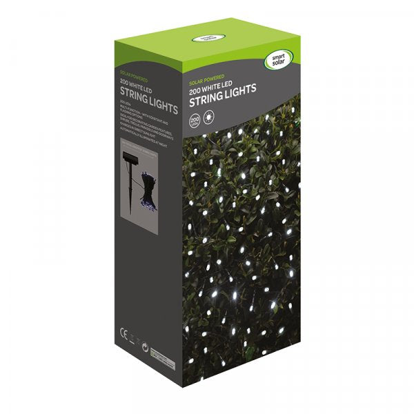 Solar Strings - 200 Cool White LEDs