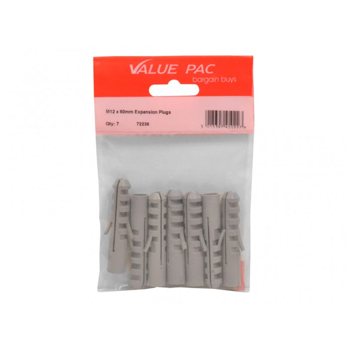M12 x 60mm Nylon Rimless Expansion Plugs