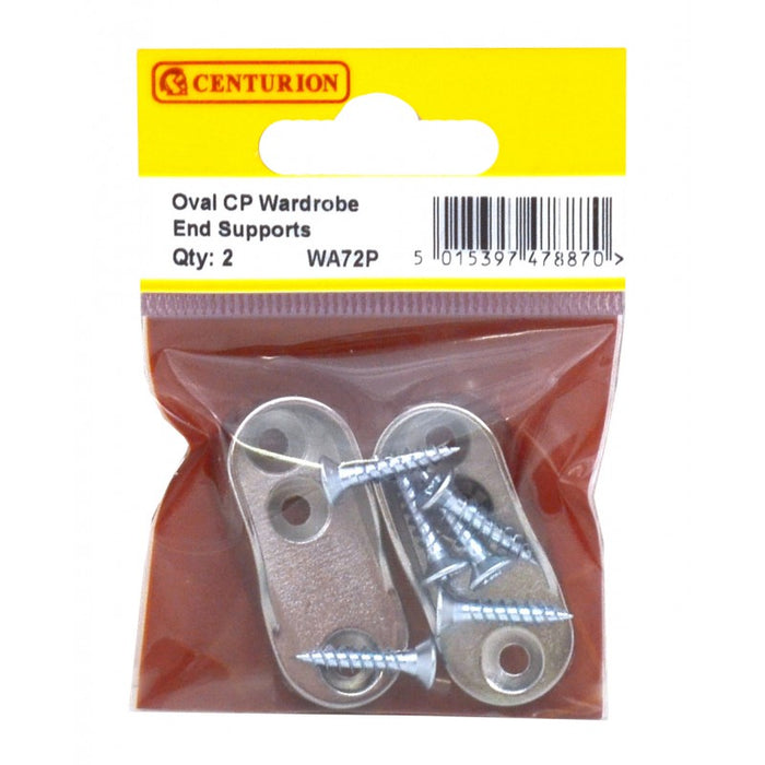 Oval CP Wardrobe End Supports