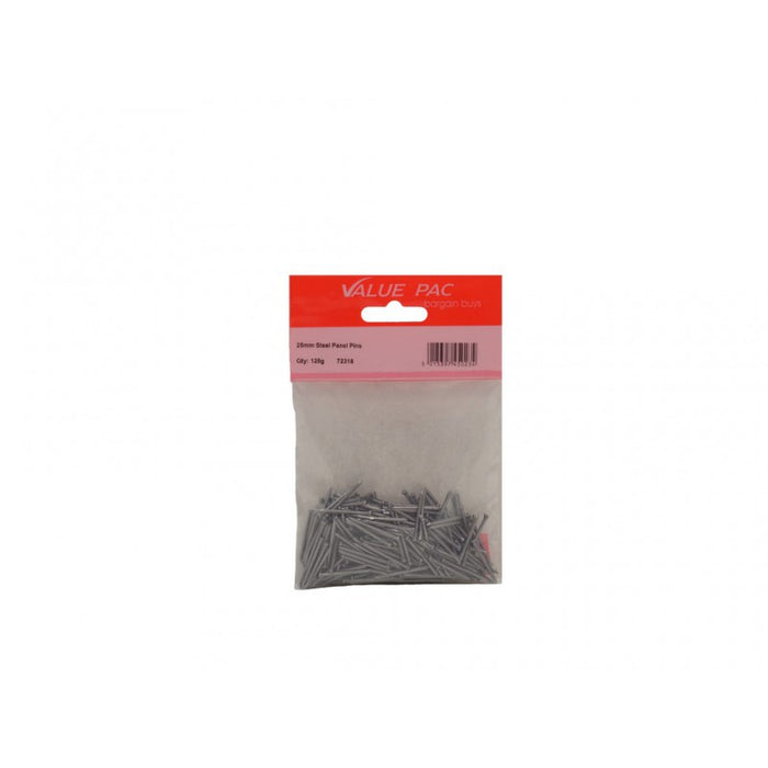 25mm Steel Panel Pins 100g