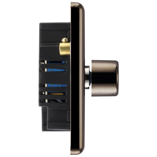 Dimmer Switch 2 Gang 2 Way 400W - Black Nickel