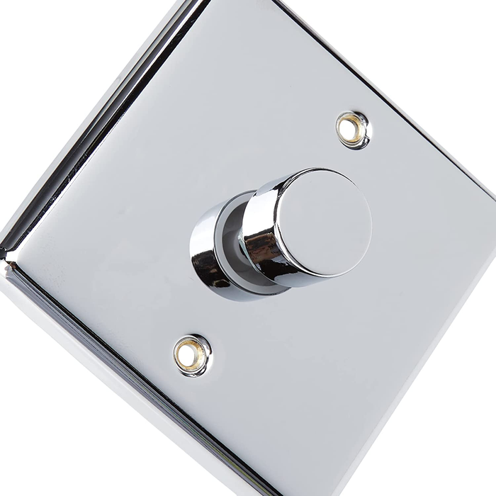 Dimmer Switch 1 Gang 1 Way 250W - Polish Chrome
