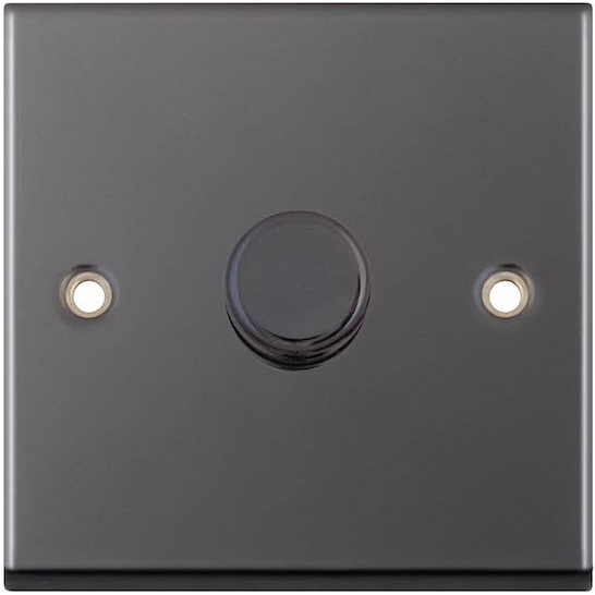 Dimmer Switch 1 Gang 1 Way 250W - Black Nickel