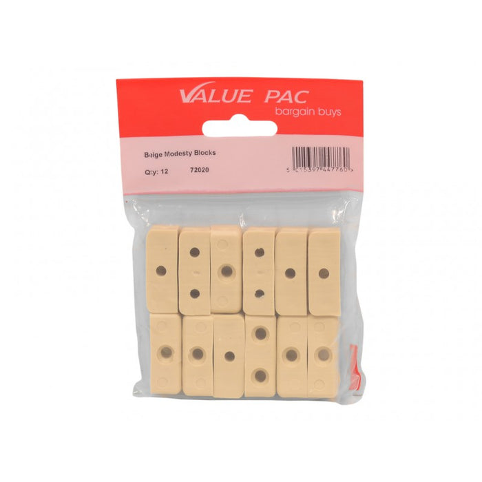 Beige Modesty Blocks (12 Pack)