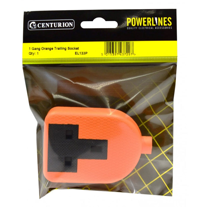 1 Gang Orange Trailing Socket