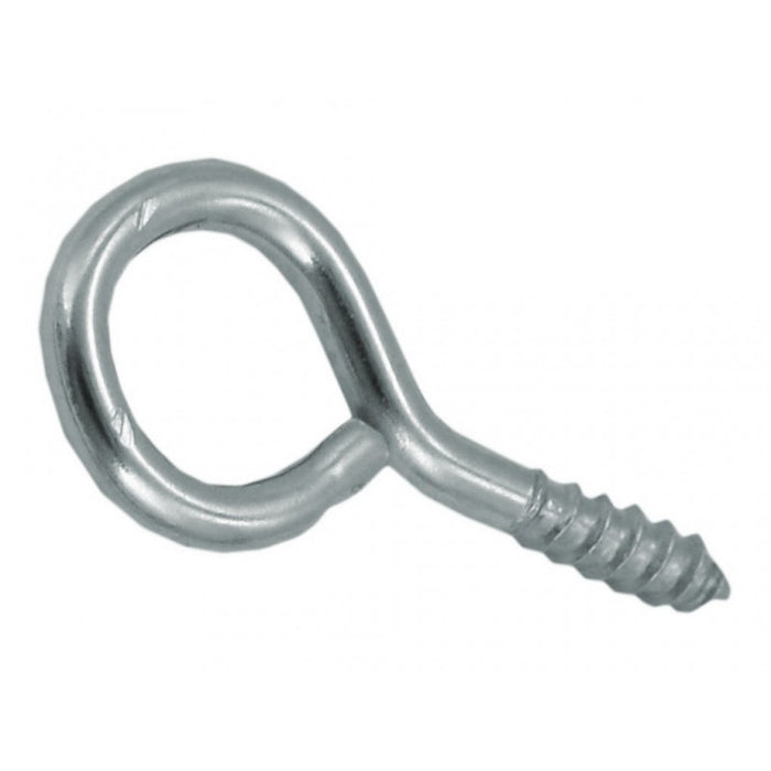 25 x 2mm ZP Steel Screw Eyes 18pk