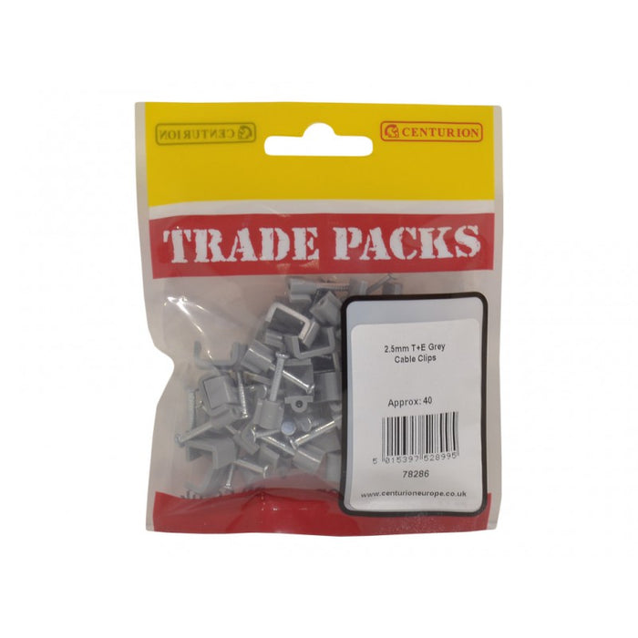 Cable Clip - Grey - 2.5mm T+E (40 PK)