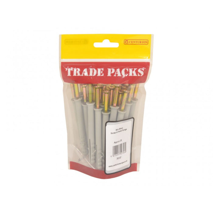 Screw In Frame Fixings - ZP - M8 x 80mm (25 PK)