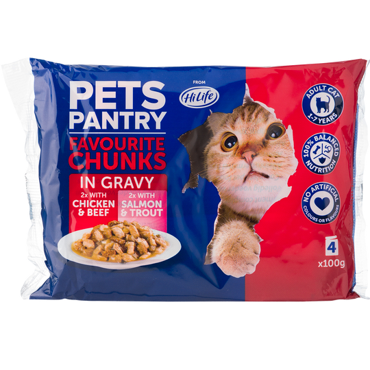 Pets Pantry Meat Chunks In Gravy