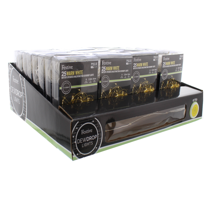25 Battery Operated Dewdrop Lights