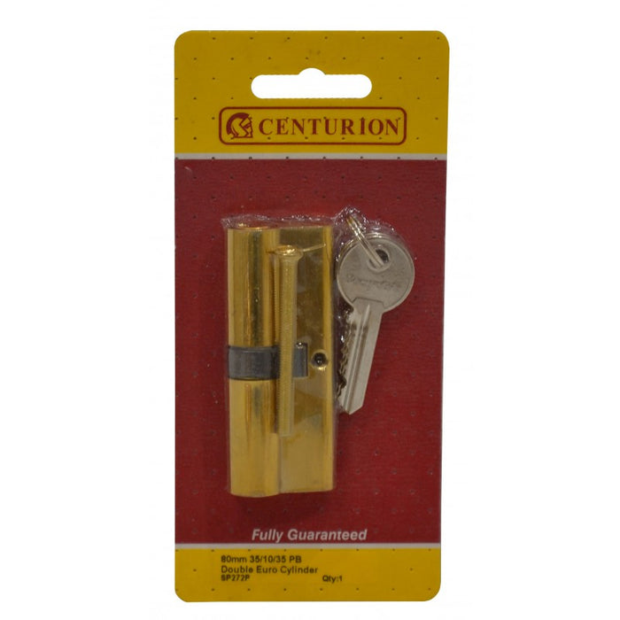 80mm (35/10/35) PB 6 Pin Double Euro Profile Cylinder