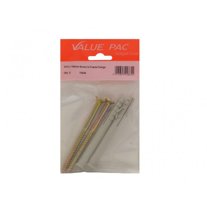 M10 x 100mm Screw In Frame Fixings