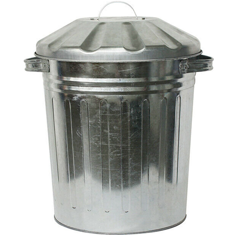 15L Galvanised Dustbin
