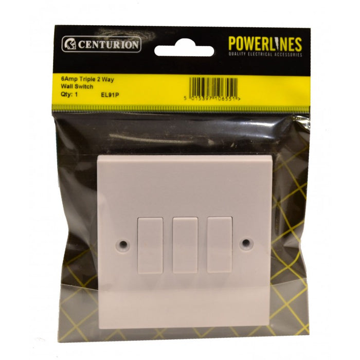 10 Amp Triple 2 Way Wall Switch