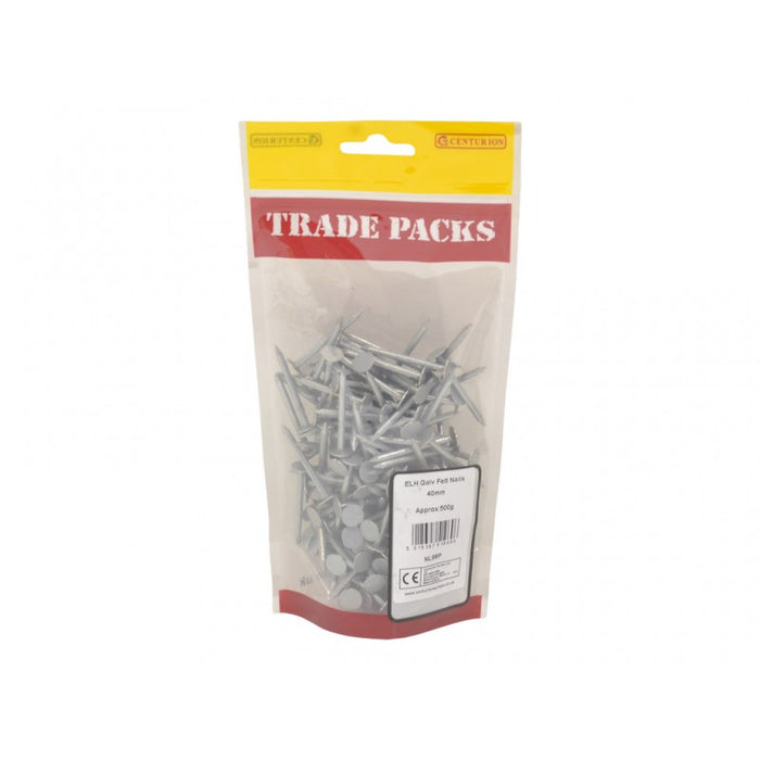 Felt Nails - Galvanised ELH - 40mm (500g)