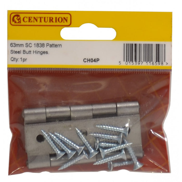 63mm SC Steel Butt Hinge (1 pair)