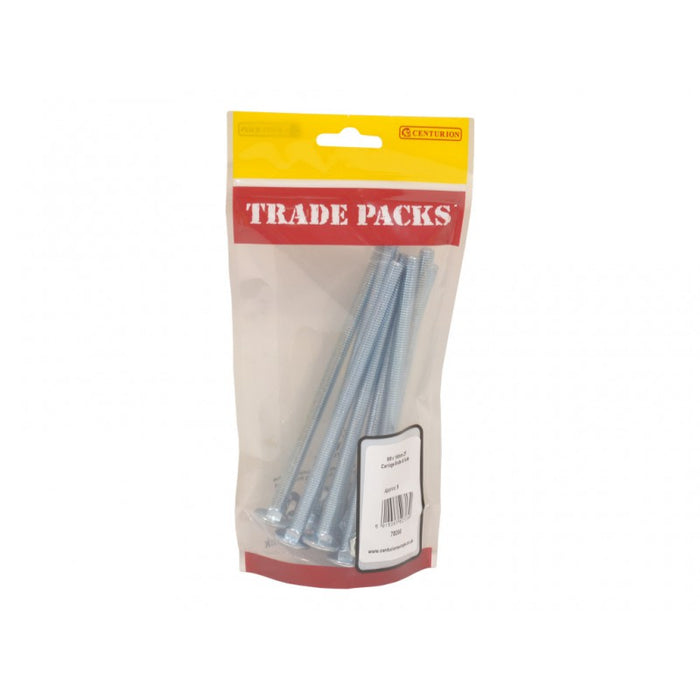 Carriage Bolts & Nuts Small - ZP - M8 x 150mm (9 PK)