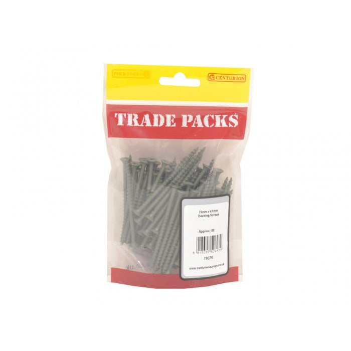 Timber Decking Screws - Green - 75mm x 4.5mm (80 PK)