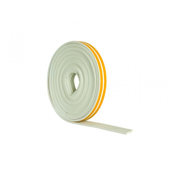 5m White 'E' Profile Longlife Foam Draught Excluder