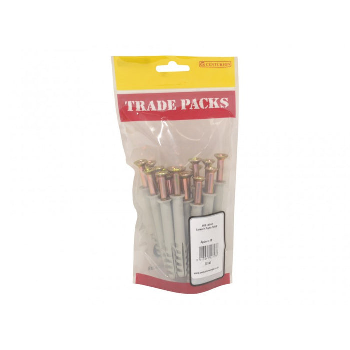 Screw In Frame Fixings - ZP - M10 x 80mm (18 PK)