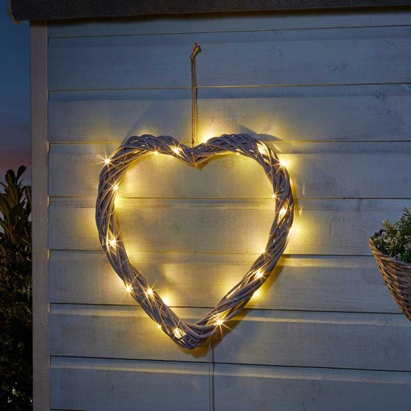 Solar In-Lit Firefly Heart