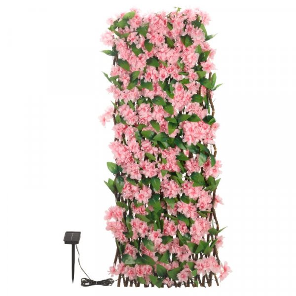 Solar In-Lit Pink Blossom 180 x 90cm Trellis