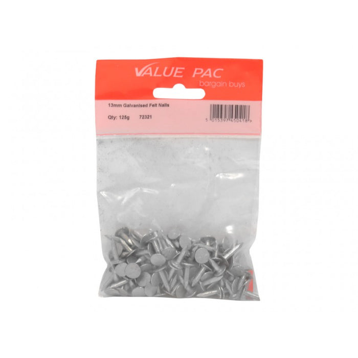 13mm Galv Felt Nails 100g