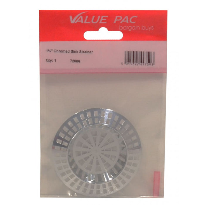 1 3/4" Chromed Sink Strainer