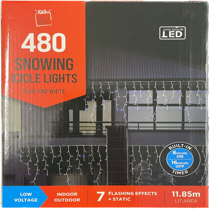 480 Snowing Christmas Icicle Lights
