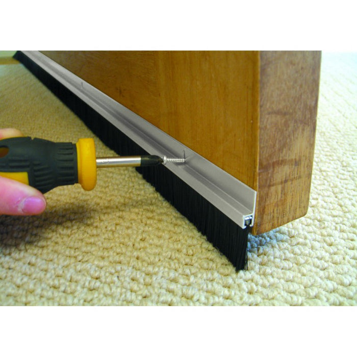 Threshold Strip Brush Screwfix - 92cm Polished Aluminium