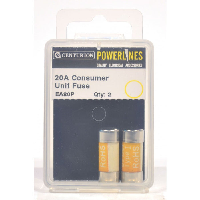20 Amp Consumer Unit Fuse (Pack of 2)