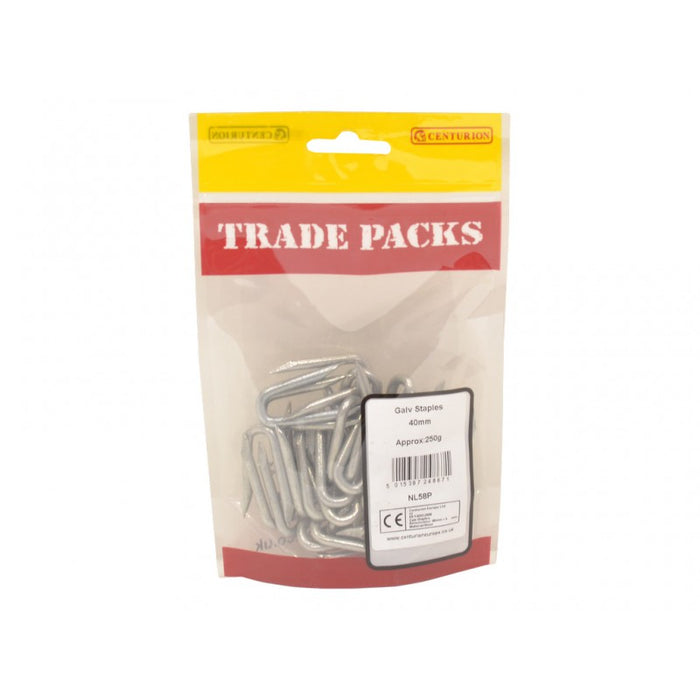 Staples - Galvanised - 40mm (250g)