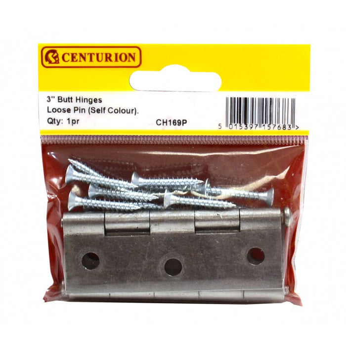 75mm SC Loose Pin Steel Butt Hinges (1 pair)