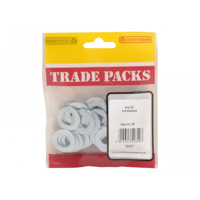 Flat Washers - ZP - M12 (40 PK)