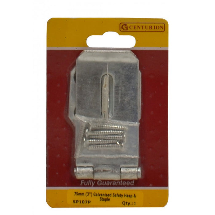75mm (3") BZP Safety Hasp & Staple