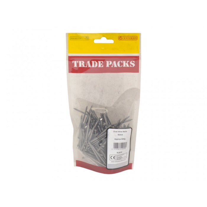 Oval Wire Nails - Steel - 50mm (500g)