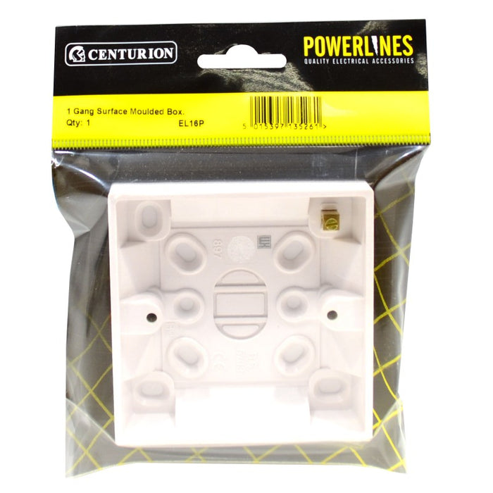 1 Gang 16mm Deep Surface Mounted Box