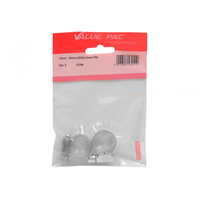 10mm - 20mm (MOO) Hose Clip 2pk