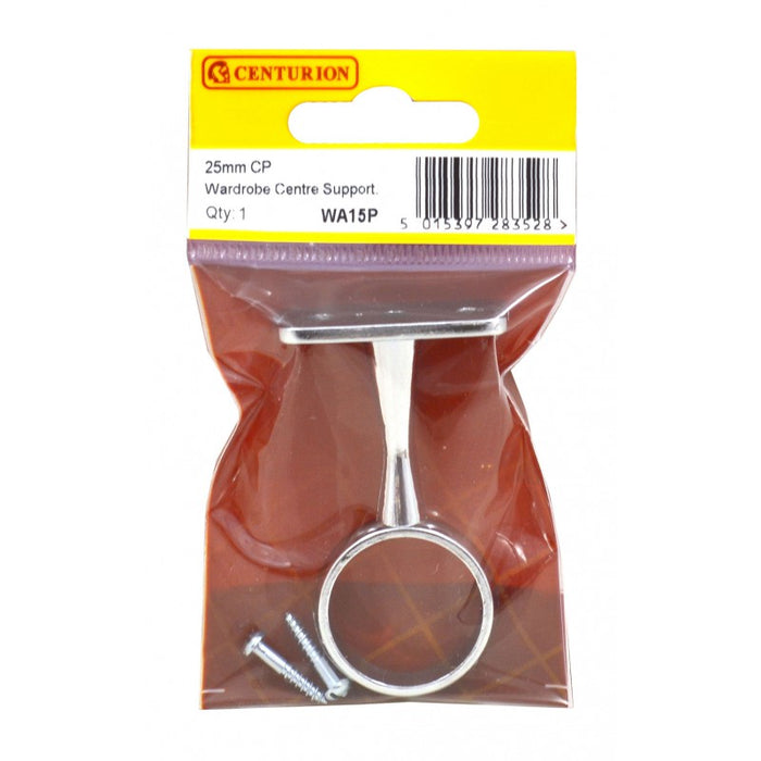 25mm (1") CP Wardrobe Centre Support