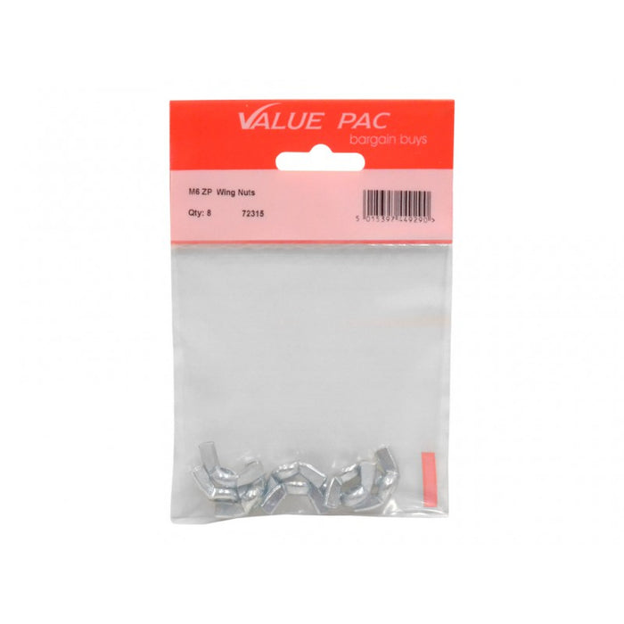 M6 ZP Wing Nuts